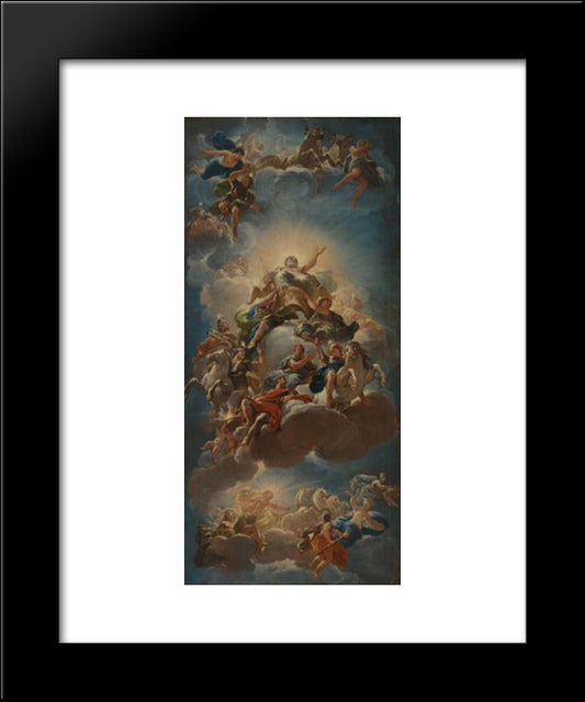 Apotheosis Of The Medici 20x24 Black Modern Wood Framed Art Print Poster by Giordano, Luca