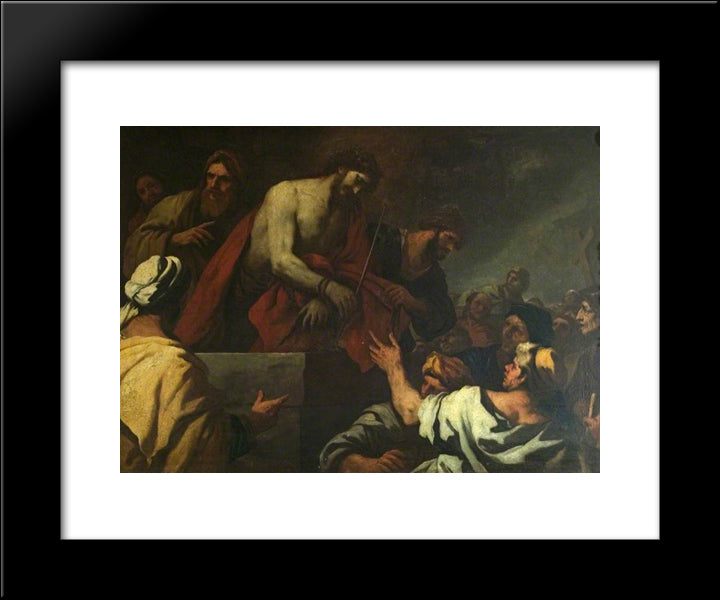 Christ Led To Calvary 20x24 Black Modern Wood Framed Art Print Poster by Giordano, Luca