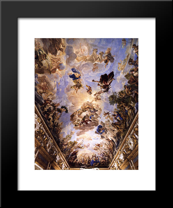 Decorative Ceiling (Palazzo Medici Riccardi) 20x24 Black Modern Wood Framed Art Print Poster by Giordano, Luca