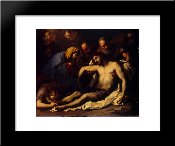 Lamentation 20x24 Black Modern Wood Framed Art Print Poster by Giordano, Luca