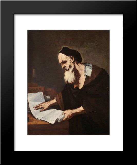 Philosopher 20x24 Black Modern Wood Framed Art Print Poster by Giordano, Luca