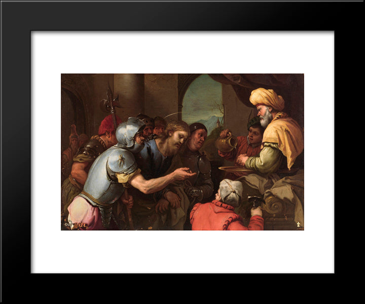 Pilate Washing His Hands 20x24 Black Modern Wood Framed Art Print Poster by Giordano, Luca