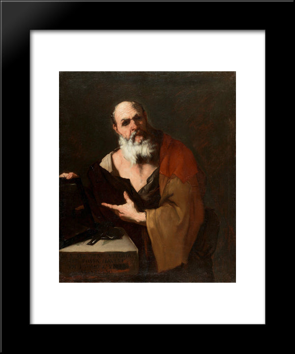 Plato 20x24 Black Modern Wood Framed Art Print Poster by Giordano, Luca