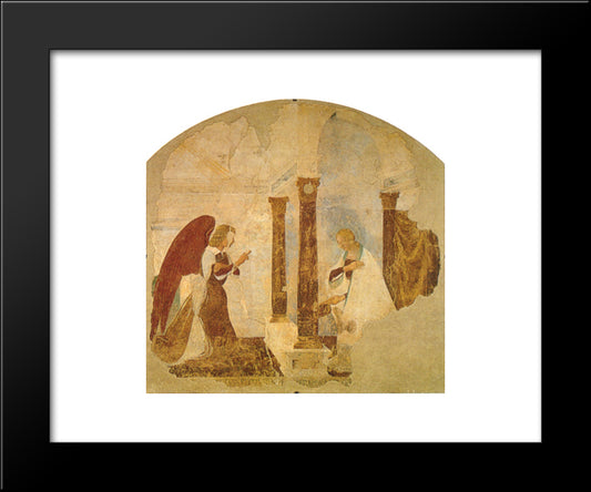 Annunciation 20x24 Black Modern Wood Framed Art Print Poster by Signorelli, Luca