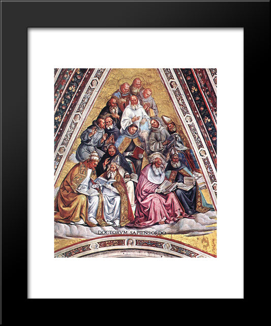 Doctors Of The Church 20x24 Black Modern Wood Framed Art Print Poster by Signorelli, Luca