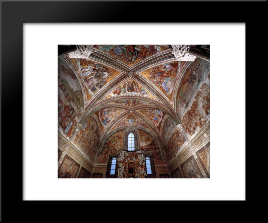 Frescoes In The Chapel Of San Brizio 20x24 Black Modern Wood Framed Art Print Poster by Signorelli, Luca