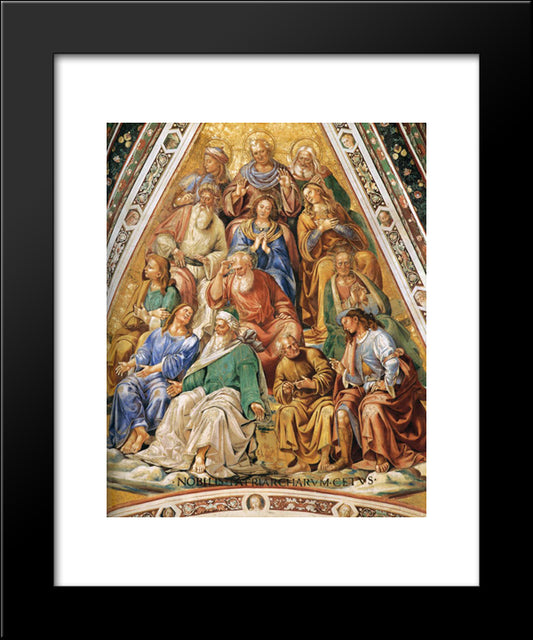 Martyrs And Saint Virgins 20x24 Black Modern Wood Framed Art Print Poster by Signorelli, Luca