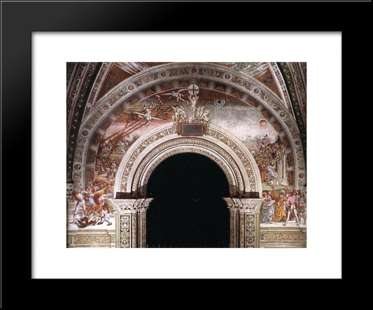 The End Of The World, Apocalypse 20x24 Black Modern Wood Framed Art Print Poster by Signorelli, Luca