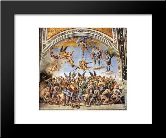 The Hell 20x24 Black Modern Wood Framed Art Print Poster by Signorelli, Luca