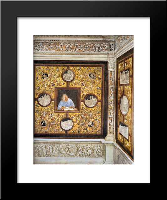 The Poet Virgil 20x24 Black Modern Wood Framed Art Print Poster by Signorelli, Luca