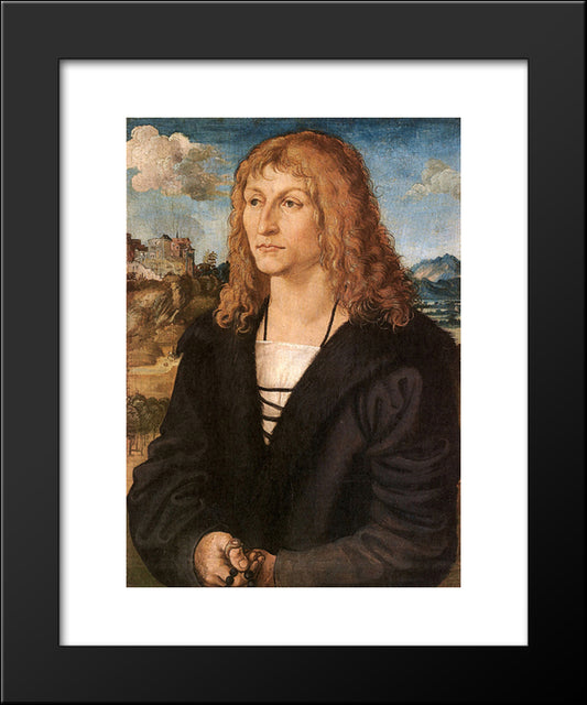 Beardless Young Man 20x24 Black Modern Wood Framed Art Print Poster by Cranach the Elder, Lucas