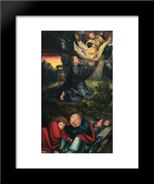 Cranach The Garden Of Gethsemane 20x24 Black Modern Wood Framed Art Print Poster by Cranach the Elder, Lucas