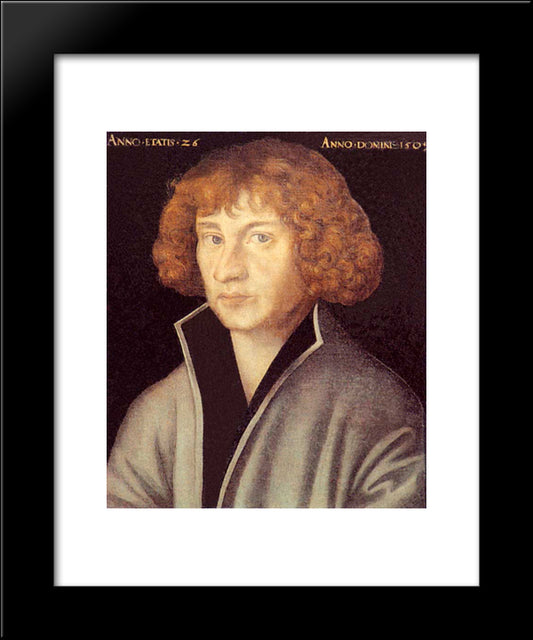 Georg Spalatin 20x24 Black Modern Wood Framed Art Print Poster by Cranach the Elder, Lucas