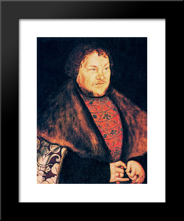 Joachim I Nestor, Elector Of Brandenburg 20x24 Black Modern Wood Framed Art Print Poster by Cranach the Elder, Lucas