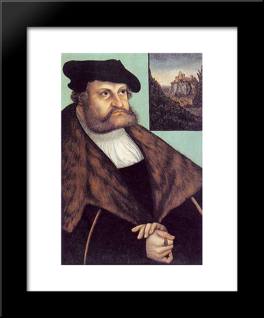 Johann Friedrich Von Sachsen 20x24 Black Modern Wood Framed Art Print Poster by Cranach the Elder, Lucas