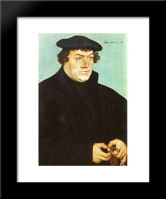 Johannes Bugenhagen 20x24 Black Modern Wood Framed Art Print Poster by Cranach the Elder, Lucas