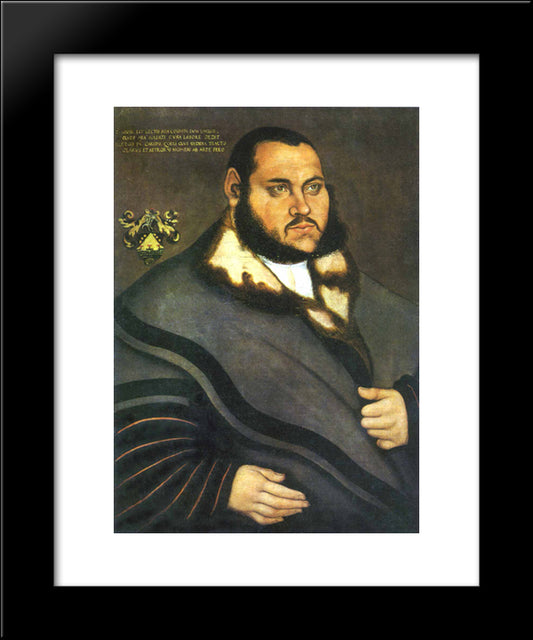 Johannes Carion 20x24 Black Modern Wood Framed Art Print Poster by Cranach the Elder, Lucas