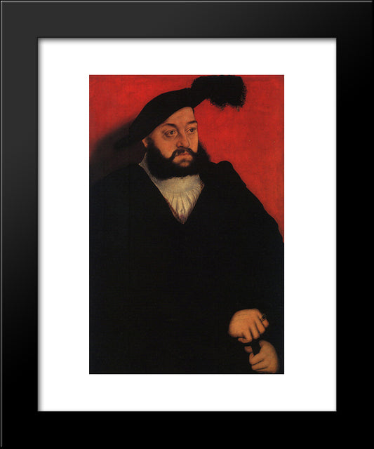 John, Duke Of Saxony 20x24 Black Modern Wood Framed Art Print Poster by Cranach the Elder, Lucas