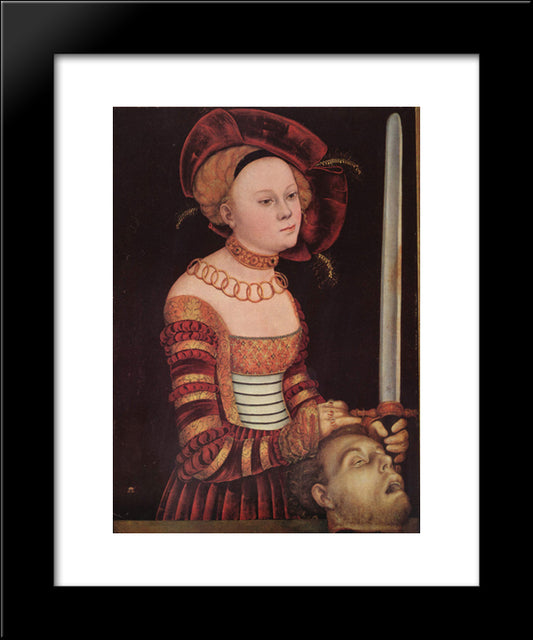 Judith 20x24 Black Modern Wood Framed Art Print Poster by Cranach the Elder, Lucas