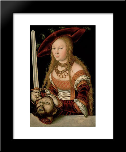 Judith With The Head Of Holofernes 20x24 Black Modern Wood Framed Art Print Poster by Cranach the Elder, Lucas