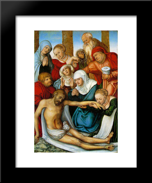 Lamentation 20x24 Black Modern Wood Framed Art Print Poster by Cranach the Elder, Lucas