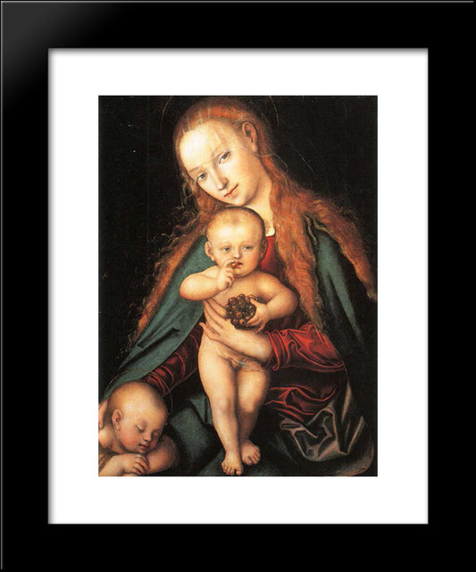 Madonna And Child 20x24 Black Modern Wood Framed Art Print Poster by Cranach the Elder, Lucas