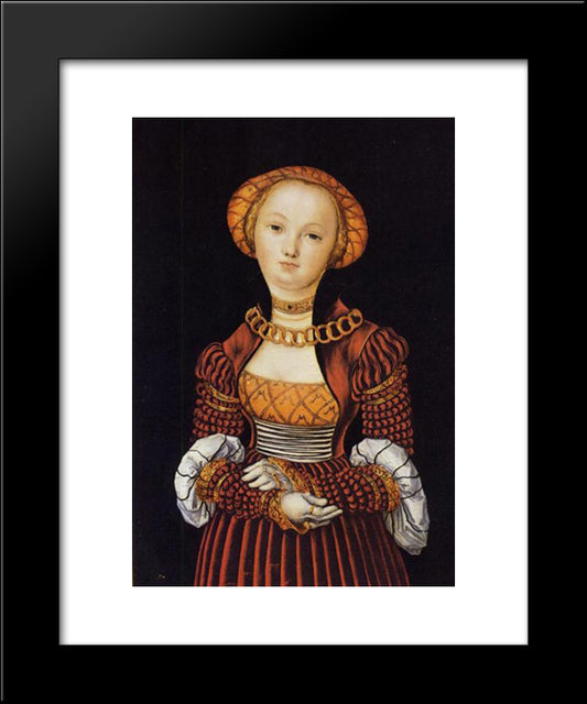 Magdalene Von Sachsen 20x24 Black Modern Wood Framed Art Print Poster by Cranach the Elder, Lucas