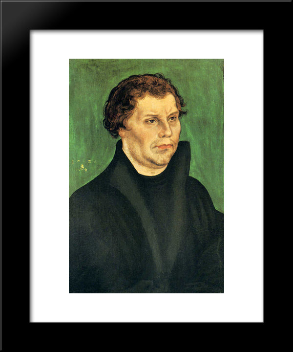 Martin Luther 20x24 Black Modern Wood Framed Art Print Poster by Cranach the Elder, Lucas