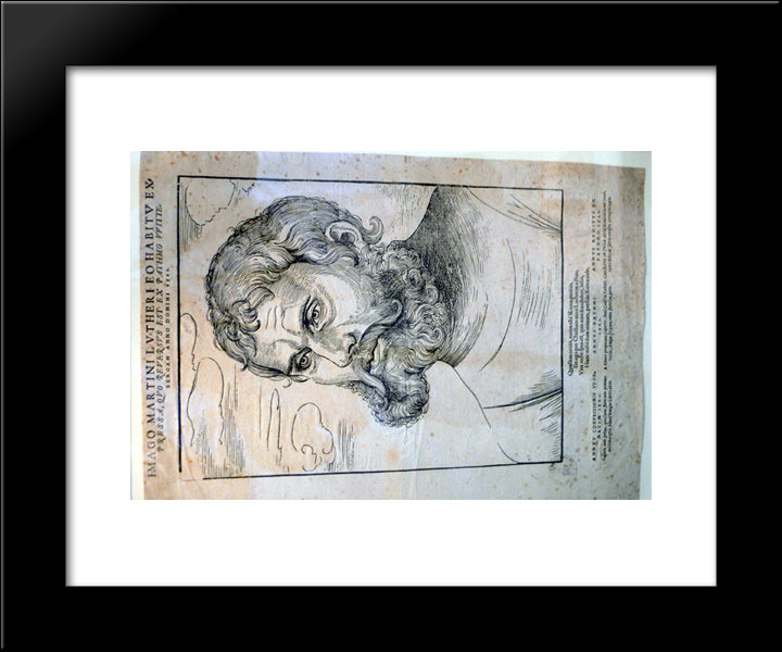 Martin Luther As Junker Jorg 20x24 Black Modern Wood Framed Art Print Poster by Cranach the Elder, Lucas