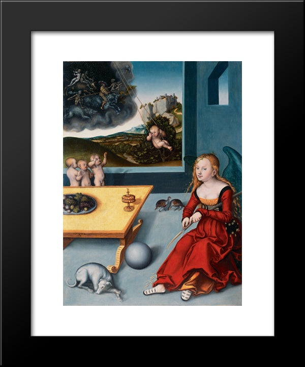 Melancholy 20x24 Black Modern Wood Framed Art Print Poster by Cranach the Elder, Lucas