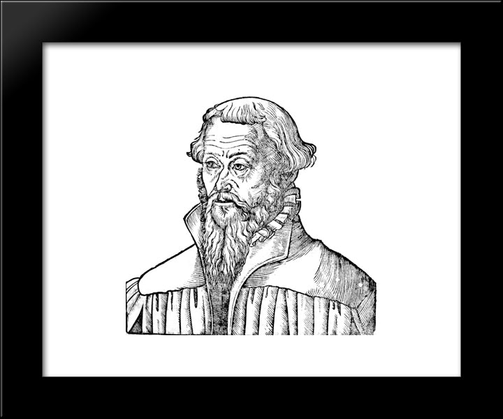 Nicholaus Gallus, A Lutheran Theologian And Reformer 20x24 Black Modern Wood Framed Art Print Poster by Cranach the Elder, Lucas