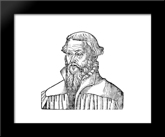 Nicholaus Gallus, A Lutheran Theologian And Reformer 20x24 Black Modern Wood Framed Art Print Poster by Cranach the Elder, Lucas