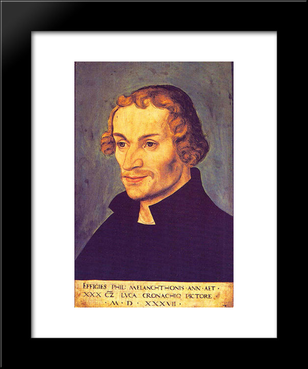 Philipp Melanchthon 20x24 Black Modern Wood Framed Art Print Poster by Cranach the Elder, Lucas