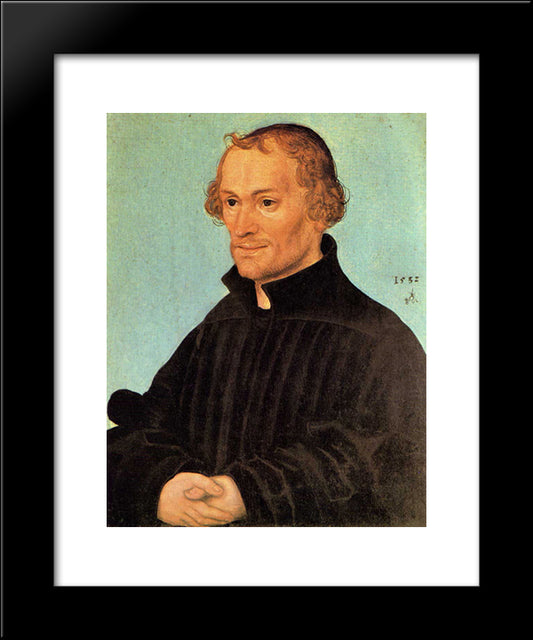 Philipp Melanchthon 20x24 Black Modern Wood Framed Art Print Poster by Cranach the Elder, Lucas