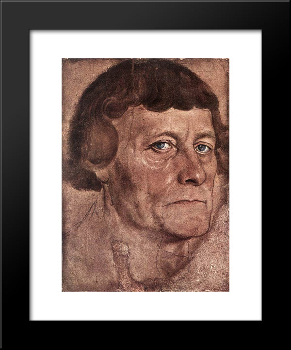 Portrait Of A Man 20x24 Black Modern Wood Framed Art Print Poster by Cranach the Elder, Lucas