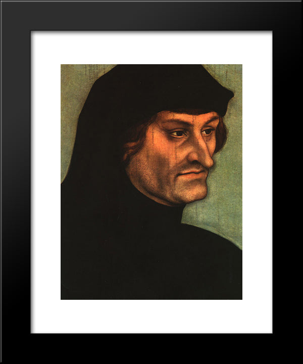 Portrait Of Geiler Von Kaiserberg 20x24 Black Modern Wood Framed Art Print Poster by Cranach the Elder, Lucas