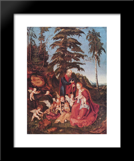 Rest On The Flight Into Egypt 20x24 Black Modern Wood Framed Art Print Poster by Cranach the Elder, Lucas