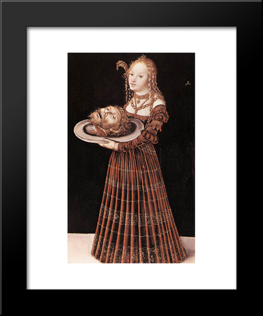 Salome With The Head Of St. John The Baptist 20x24 Black Modern Wood Framed Art Print Poster by Cranach the Elder, Lucas