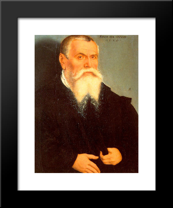 Self Portrait Of Lucas Cranach The Elder 20x24 Black Modern Wood Framed Art Print Poster by Cranach the Elder, Lucas