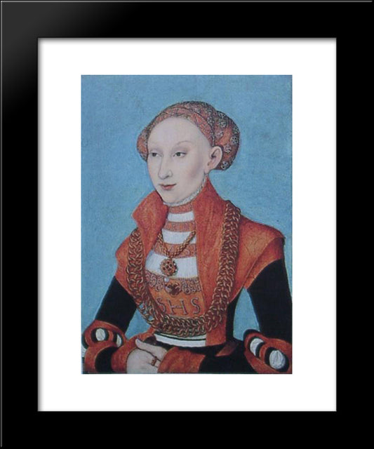 Sibylle Von Kleve 20x24 Black Modern Wood Framed Art Print Poster by Cranach the Elder, Lucas