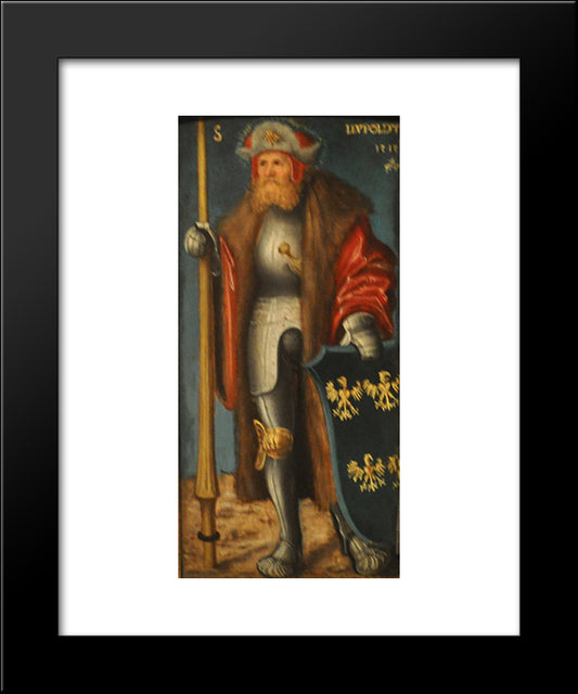 St. Leopold 20x24 Black Modern Wood Framed Art Print Poster by Cranach the Elder, Lucas