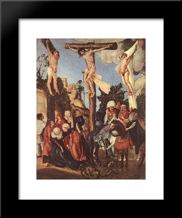 The Crucifixion 20x24 Black Modern Wood Framed Art Print Poster by Cranach the Elder, Lucas