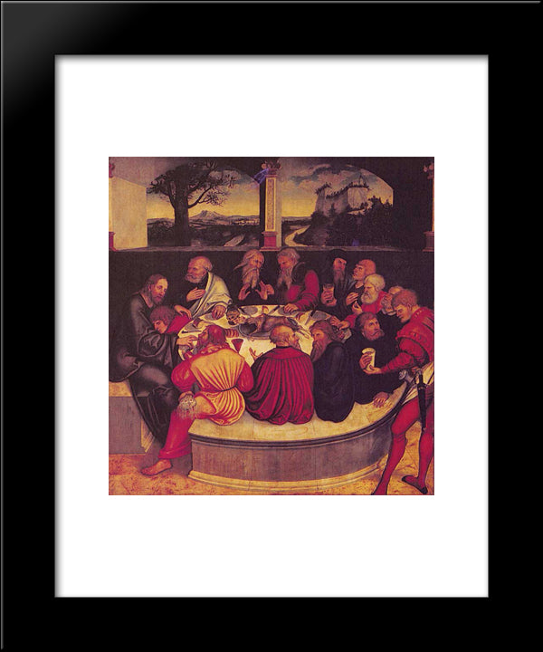 The Last Supper 20x24 Black Modern Wood Framed Art Print Poster by Cranach the Elder, Lucas