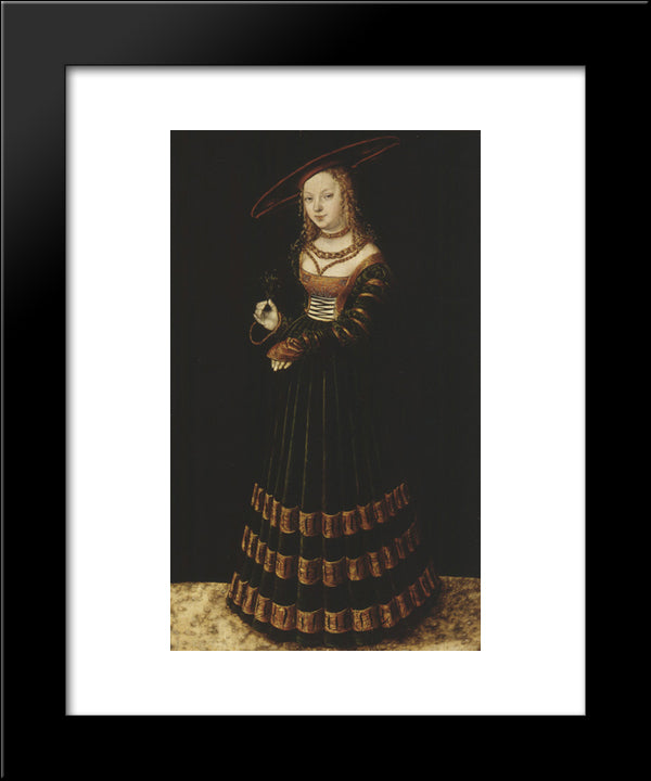 The Princess 20x24 Black Modern Wood Framed Art Print Poster by Cranach the Elder, Lucas