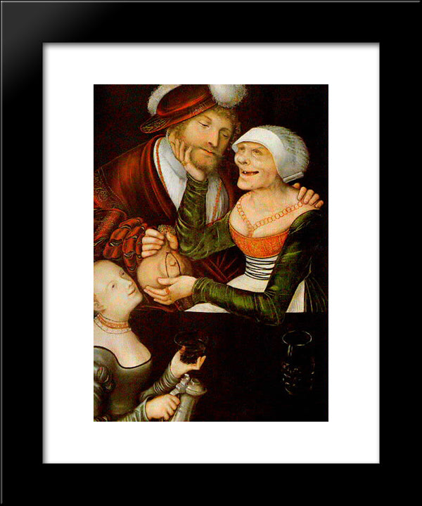 The Procuress 20x24 Black Modern Wood Framed Art Print Poster by Cranach the Elder, Lucas