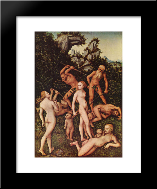 The Silver Age 20x24 Black Modern Wood Framed Art Print Poster by Cranach the Elder, Lucas