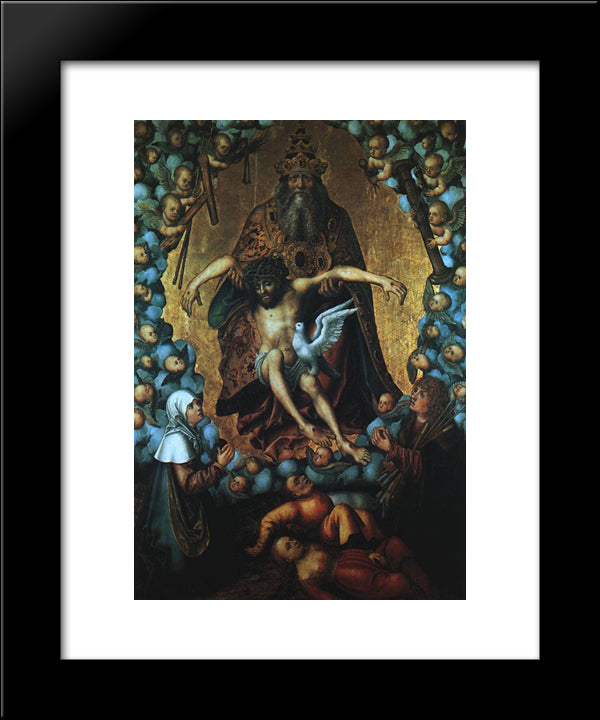 The Trinity 20x24 Black Modern Wood Framed Art Print Poster by Cranach the Elder, Lucas