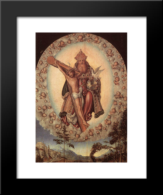 Trinity 20x24 Black Modern Wood Framed Art Print Poster by Cranach the Elder, Lucas