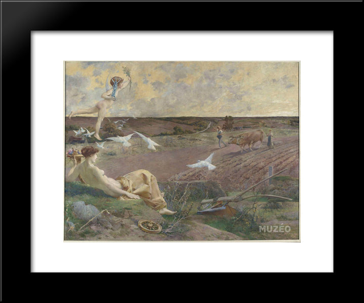 Fortune 20x24 Black Modern Wood Framed Art Print Poster by Merson, Luc Olivier