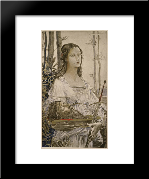 Judith 20x24 Black Modern Wood Framed Art Print Poster by Merson, Luc Olivier